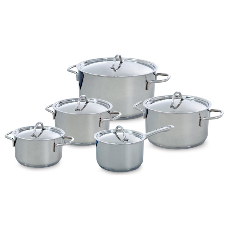BK Cookware Profiline 5 Piece Stainless Steel Cookware Set Wayfair.co.uk